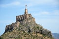 Steep hill of Monteagudo with Islamic castle