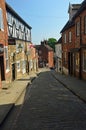 Steep Hill Lincoln City Centre, UK Royalty Free Stock Photo