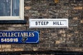 Steep Hill street sign Royalty Free Stock Photo