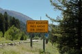 Steep Mountain Pass Highway Warning Sign