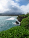 Steep reefs at Laie Point, Oahu, Hawaii Royalty Free Stock Photo