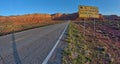 Steep road ahead near Valley Of The Gods Utah Royalty Free Stock Photo