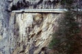 The steep road of Les echelles in Chambery, Savoy