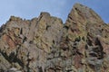 Steep Rocky Cliffs Near Eldorado Canyon State Park, Boulder, Colorado Royalty Free Stock Photo