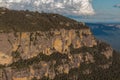 Steep rocky mountain wall Blue Mountains Australia Royalty Free Stock Photo