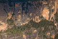 Steep rocky mountain wall Blue Mountains Australia Royalty Free Stock Photo