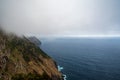 Steep and rocky northern coastline of Madeira with Atlantic ocean