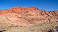 Red-rock escarpment of Red Rock Canyon rising in Nevada, USA. Royalty Free Stock Photo