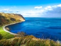 Steep sea cliffs at Bearreraig Bay - Isle of Skye , Scotland Royalty Free Stock Photo