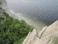 Steep shore of the cliff of Stepan Razin. Volga river Royalty Free Stock Photo