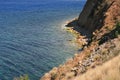 Steep slope on mediterranean coast Royalty Free Stock Photo