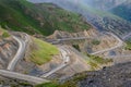 Steep slope of Pamir Highway M41 Highway