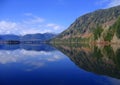 Bald Mountain reflected in Cowichan Lake, Southern Vancouver Island, British Columbia, Canada Royalty Free Stock Photo