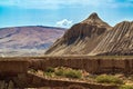 Steep slopes of a sandy canyon