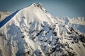 Steep Snow Covered Mountain Top, Alaska Royalty Free Stock Photo