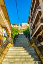 Steep staircase in Kastoria, Greece