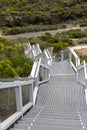 The steep staircase leading up to the viewing platform of Prospect Hill in American River Kangaroo Island taken on May 12th 2021 Royalty Free Stock Photo