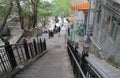 Steep staircase street hong Kong