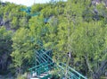 Steep stairs used to walk up and down the hill Royalty Free Stock Photo