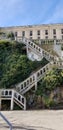 Steep stairway at Alcatraz Prison