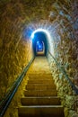 Steep stairway leading to the Fort Liberia at Villefranche de Conflent, France Royalty Free Stock Photo