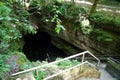 The steep steps and walking path by the entrance of Mammoth Cave National Park near Kentucky, U.S