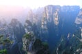 Steep stone mountain at zhangjiajie