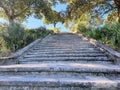 Steep Stone Steps Leading Out of Cooper Park Royalty Free Stock Photo