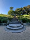 Steep Stone Steps Leading Out of Cooper Park Royalty Free Stock Photo