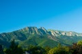 Giewont Mountain the highest peak of the Western Tatras, sunny spring day, Poland, Europe