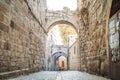 Steep street of Jerusalem, Israel Royalty Free Stock Photo