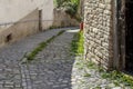 Steep street of old Kutna Hora, Czech