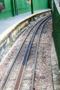 Steep track of a rail line Royalty Free Stock Photo