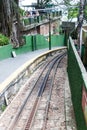 Steep track of a rail line Royalty Free Stock Photo