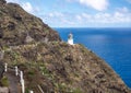 Steep trail to the lighthouse on Makapuu point on Oahu, Hawaii Royalty Free Stock Photo