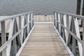 The steep walkway going down to a boat launch pier Royalty Free Stock Photo