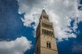 The steeple of the Basilica of the National Shrine of the Immaculate Conception, in Washington, DC. Royalty Free Stock Photo