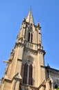 Steeple of Catholic church in gothic style Royalty Free Stock Photo