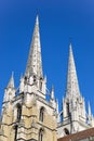 Steeple of the church of Bayonne Royalty Free Stock Photo