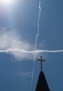 Steeple and Sky Cross abstract Royalty Free Stock Photo