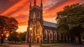 steeple tower church building Royalty Free Stock Photo