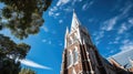 steeple tower church building Royalty Free Stock Photo