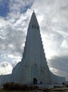 A Lutheran church named Hallgrimskirkja as seen in Reykjavik, Iceland