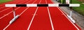 Steeplechase barrier on a track Royalty Free Stock Photo