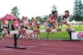 The steeplechase obstacle race Royalty Free Stock Photo