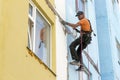 Steeplejack at work Royalty Free Stock Photo