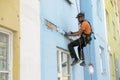 Steeplejack at work Royalty Free Stock Photo