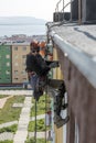 Steeplejack at work Royalty Free Stock Photo