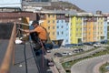 Steeplejack at work Royalty Free Stock Photo