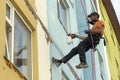 Steeplejack at work Royalty Free Stock Photo